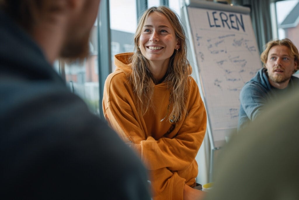Deelnemers, collega's zijn samen aan het leren, training volgen