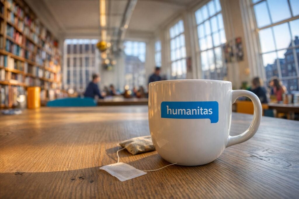 Humanitas Tilburg mok met thee