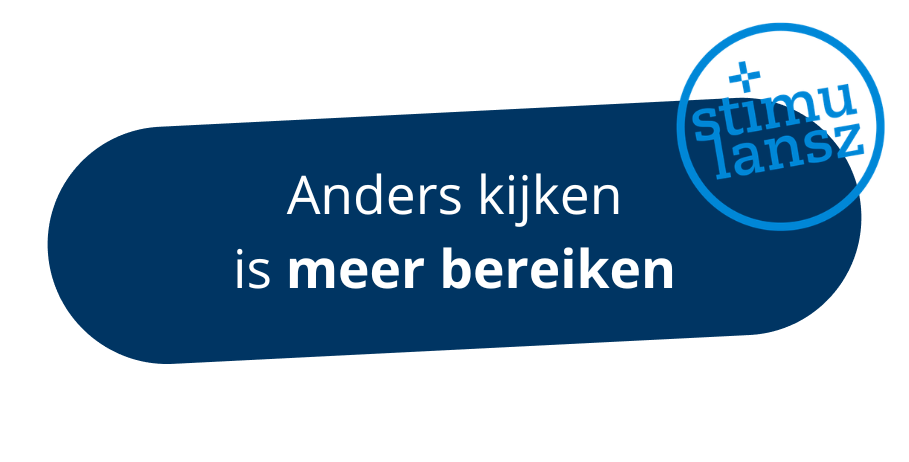 Donkblauw blob Anders kijken is meer bereiken 1