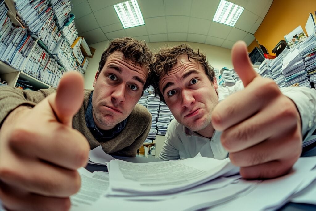 Omgekeerde verordening sociaal domein 1 Twee mannen doen een controle -duimen omhoog -tevreden