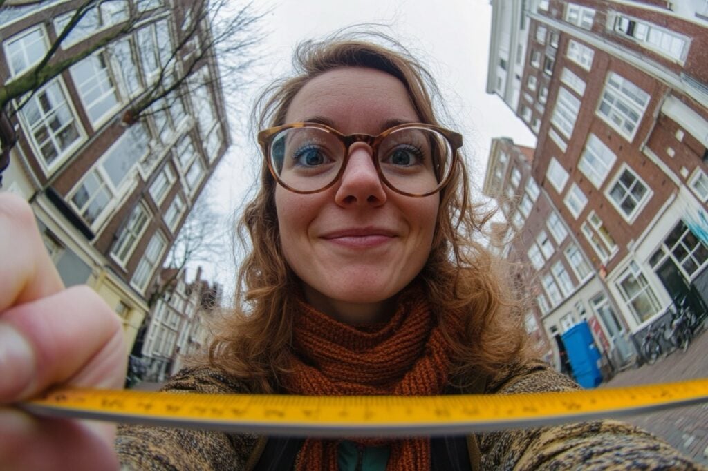 Vrouw met meetlat maatwerk