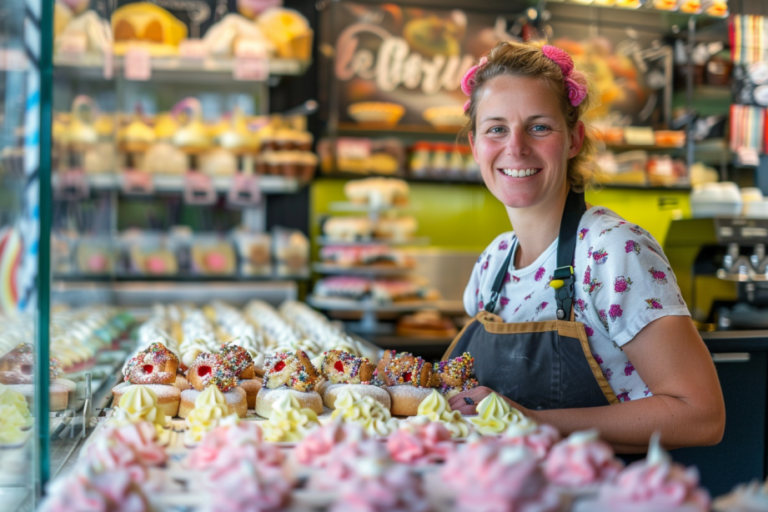 Vrouw in bakkerij bbz