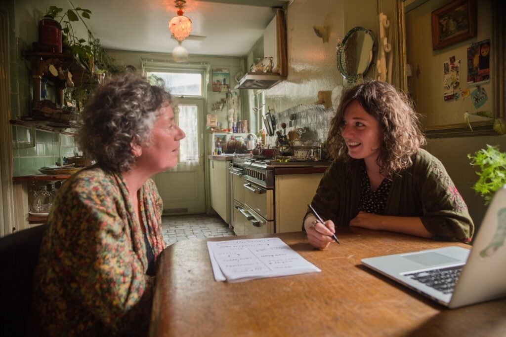keukentafelgesprek, gesprek van een professional met een cliënt, gespreksvaardigheden