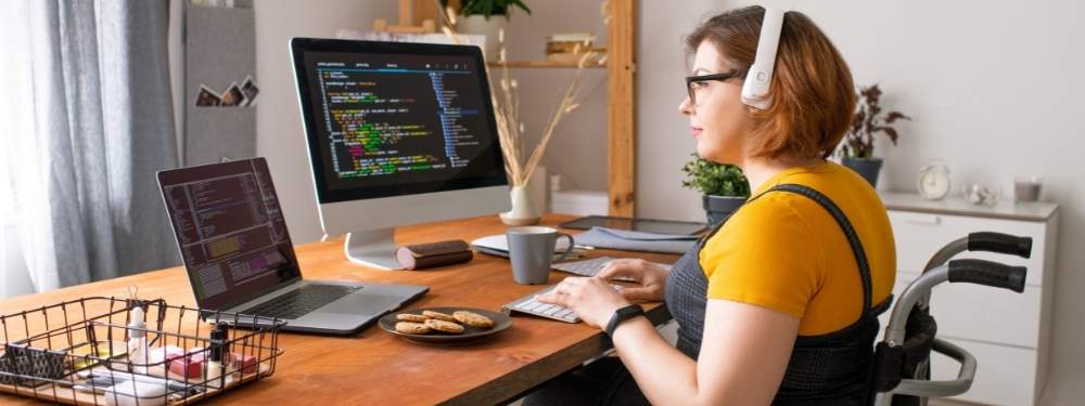 participatiewet vrouw in rolstoel aan het werk