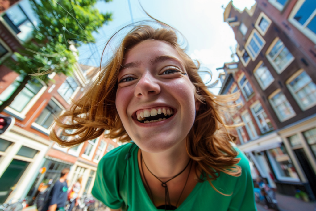 Vrouw op straat