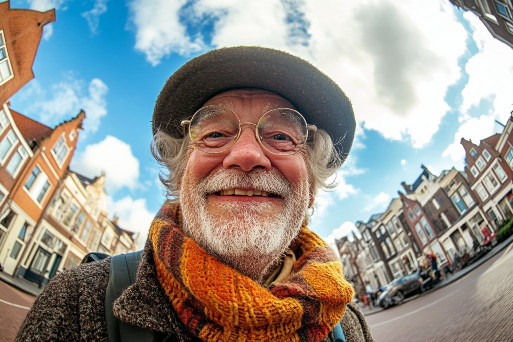 Man op straat