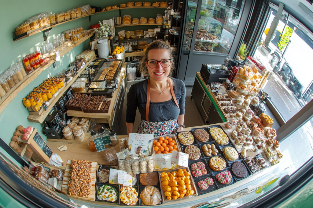 Bbz en IOAZ (basis) 2 vrouw werk in bakkerij vol met taartjes